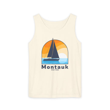 Montauk, New York Sailboat Tank Top | Comfort Colors 100% Cotton - 0