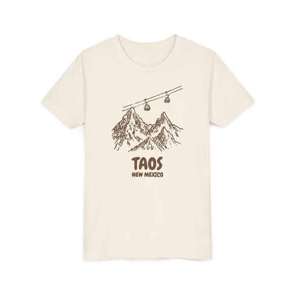 Taos, New Mexico Youth T-Shirt — Vintage Gondola Ski Mountain Tee