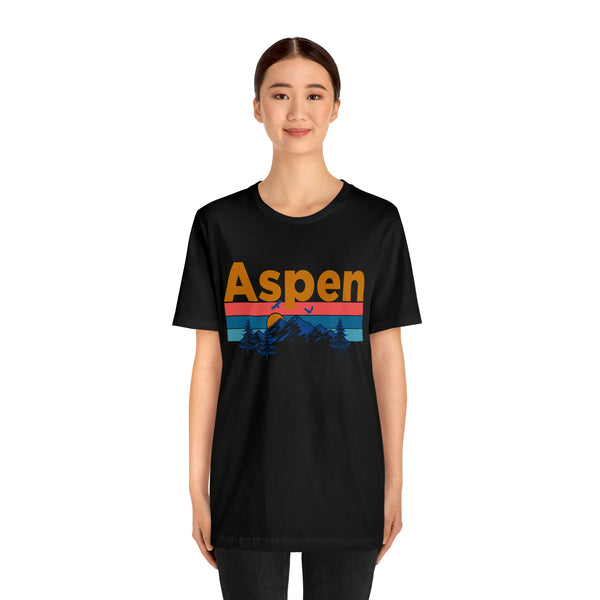 Aspen, Colorado Shirt - Mountain Sunset Unisex Aspen T-Shirt