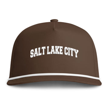 Salt Lake City, Utah Embroidered Rope Hat - Vintage Sunwashed Rope Cap, Comfort Colors - 0