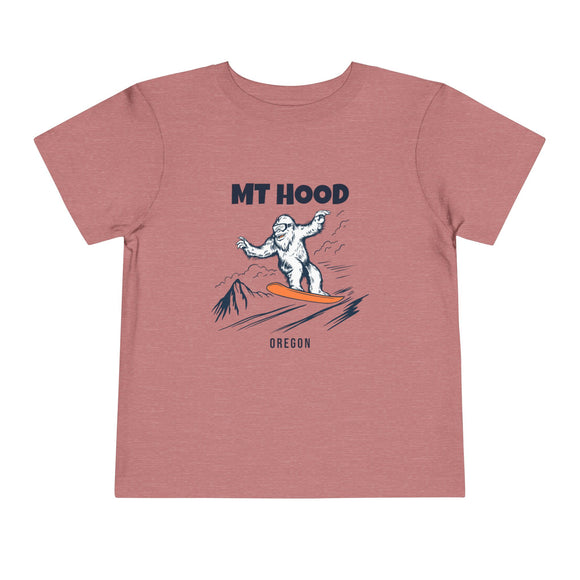 Mt Hood, Oregon Yeti Snowboard Toddler Tee