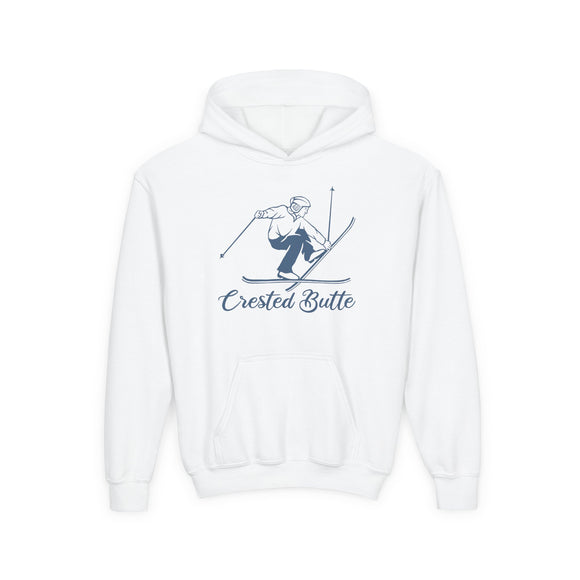 Crested Butte, Colorado Youth Hoodie - Snow Ski Kids Crested Butte Hooded Sweatshirt