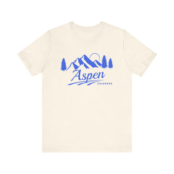 Buy natural Aspen, Colorado T-Shirt - Retro Mountain Unisex Aspen Shirt - Pine Treeline