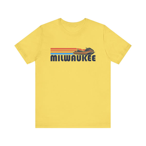 Milwaukee, Wisconsin T Shirt - Retro Jetski PWC Graphic Tee