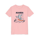 Alaska Yeti Snowboard Youth Tee - Funny Kids Skiing Shirt-5