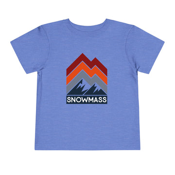Buy heather-columbia-blue Snowmass, Colorado Toddler T-Shirt - Retro Palm Tree Toddler Snowmass Shirt