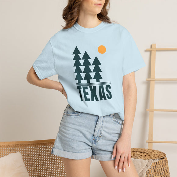 Texas T Shirt, Comfort Colors Cotton 100% Cotton Trees Tee