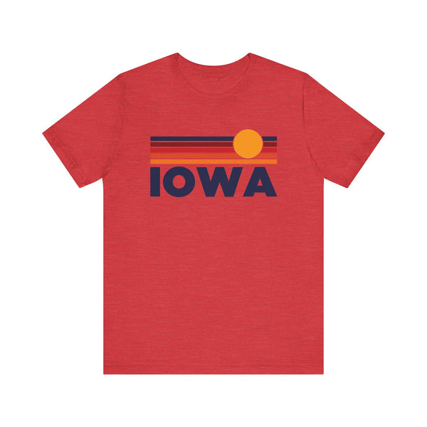 Iowa T-Shirt Retro Sun Ombre Unisex Tee, Vintage Iowa Tee, Mountain Sun Tee, Iowa Souvenir Shirt