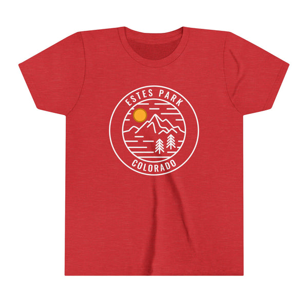 Estes Park, Colorado Youth Shirt - Retro Mountain Estes Park Kid's T-Shirt