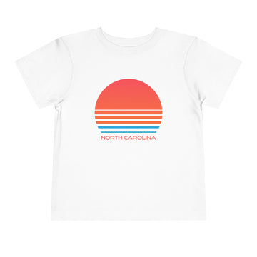 North Carolina Toddler T-Shirt - Retro 80s Unisex Toddler North Carolina Shirt - 0