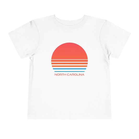 North Carolina Toddler T-Shirt - Retro 80s Unisex Toddler North Carolina Shirt
