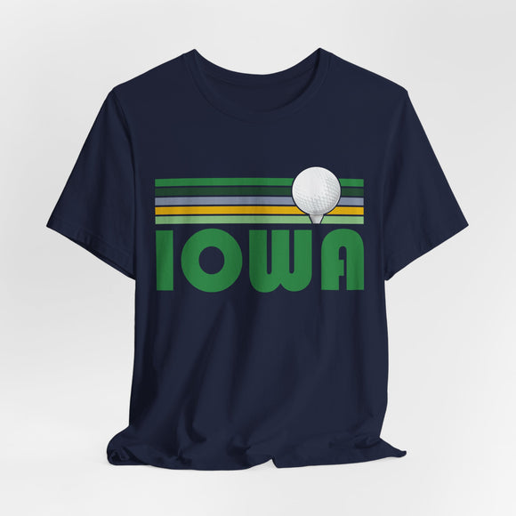 Golf Iowa T-Shirt - Retro Golf Unisex Iowa Shirt