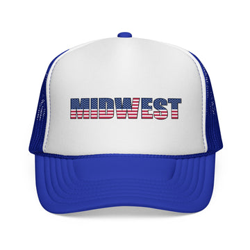 Midwest Stars and Stripes Trucker Hat | Vintage Americana - 0
