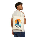 Tampa, Florida Cotton Canvas Tote Bag Sailboat - 15" x 16"-3