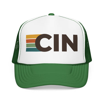 Buy kelly-white-kelly Cincinnati, Ohio Trucker Hat - CIN retro cap