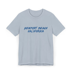 Buy light-blue Newport Beach T-Shirt | 100% Cotton Retro California Tee