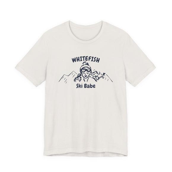 Whitefish, Montana Ski Babe T‑Shirt - Retro Skiing Graphic Tee