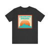 Retro Colorado Springs, Colorado T-Shirt, Mountain Sun Tee, Unisex Graphic Shirt, Vintage Top, Outdoor Adventure Clothing