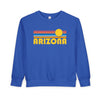 Arizona Toddler Sweatshirt - Retro Sun Arizona Toddler Crewneck Sweatshirt