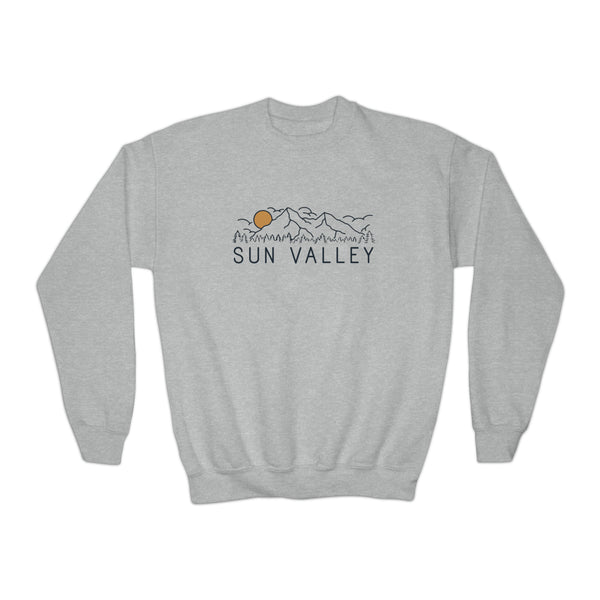 Sun Valley, Idaho Youth Sweatshirt - Unisex Kid's Sun Valley Crewneck Sweatshirt