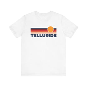 Telluride, Colorado T-Shirt Retro Sun Ombre Unisex Tee, Vintage Colorado Tee, Mountain Sun Telluride Tee, Colorado Souvenir Shirt