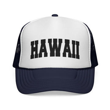 Buy dark-navy Hawaii Retro Collegiate Style Trucker Hat