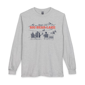 Big Bear Lake, California Après-ski Long Sleeve Shirt - Mountain Retro Skiing