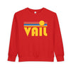 Vail, Colorado Toddler Sweatshirt - Retro Sun Vail Toddler Crewneck Sweatshirt