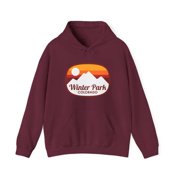 Winter Park, Colorado Hoodie - Retro Ombre Unisex Winter Park Hoodie Sweatshirt - 0