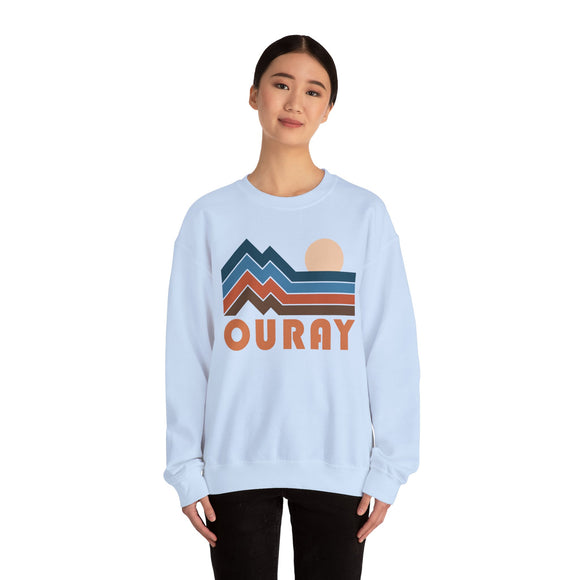 Ouray, Colorado Sweatshirt Retro Mountains, Ouray Unisex Graphic Crewneck