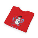 Alaska Toddler Sweatshirt - Skiing Snowman Alaska Toddler Crewneck Sweatshirt-19
