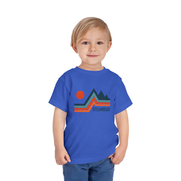 Steamboat, Colorado Toddler T-Shirt - Retro Palm Tree Toddler Steamboat Shirt