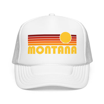Buy white Montana Retro Sunset Trucker Hat