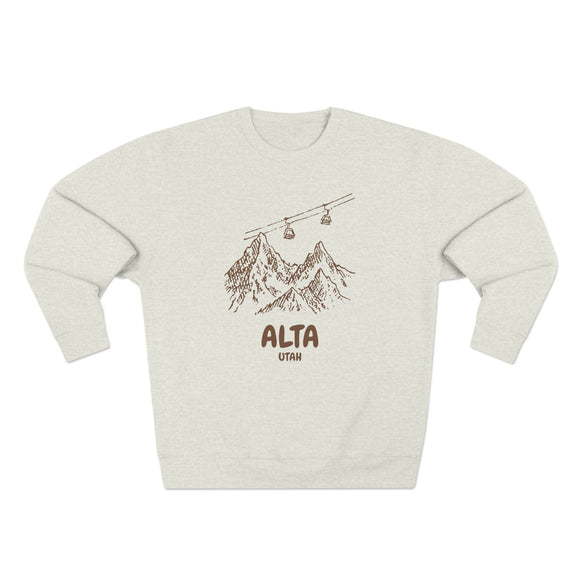Premium Alta, Utah Gondola Ski Mountain Sweatshirt