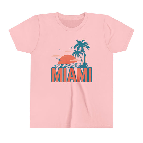 Miami, Florida Youth Shirt - Retro Palm Tree Miami Kid's T-Shirt