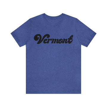 Buy heather-true-royal Vermont T-Shirt - Retro Unisex Vermont Shirt