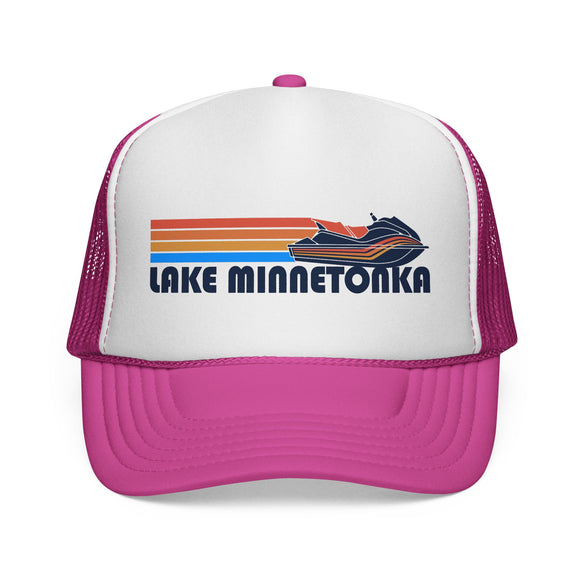 Lake Minnetonka, Minnesota PWC Boating Trucker Hat - Vintage Style Lake Minnetonka Cap