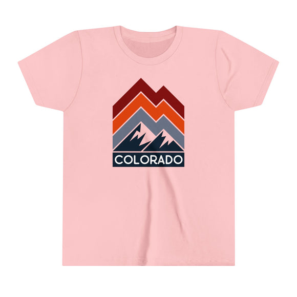 Colorado Youth Shirt - Retro Mountain Colorado Kid's T-Shirt