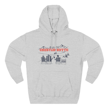 Premium Crested Butte, Colorado Après-ski Hoodie - Unisex Sweatshirt - 0