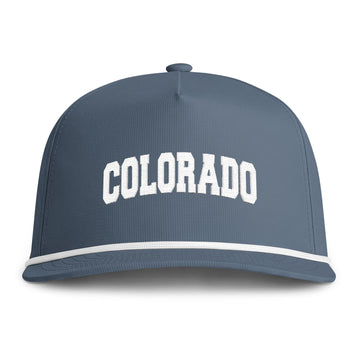 Colorado Embroidered Rope Hat - Vintage Sunwashed Rope Cap, Comfort Colors