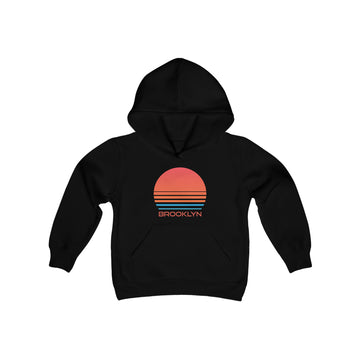 Buy black Brooklyn, New York Youth Hoodie - Retro 80s