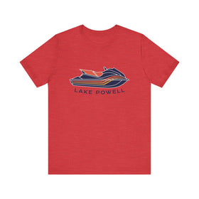 Buy heather-red Lake Powell T Shirt - Jetski Boating Graphic Lake Powell Tee