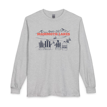 Mammoth Lakes, California Après-ski Long Sleeve Shirt - Mountain Retro Skiing