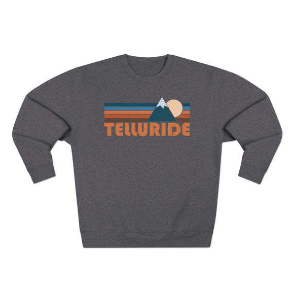 Premium Telluride, Colorado Retro Mountain Graphic Sweatshirt