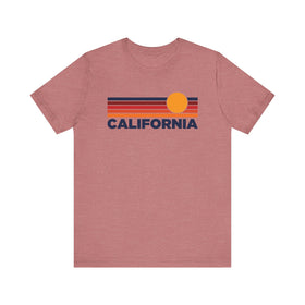 California T-Shirt Retro Sun Ombre Unisex Tee, Vintage California Tee, Mountain Sun Tee, California Souvenir Shirt