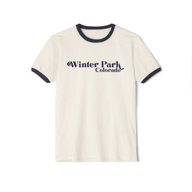 Winter Park, Colorado Cotton Ringer Graphic Tee - Unisex Winter Park T Shirt, Vintage Style Tee, Men's/Women's Tee