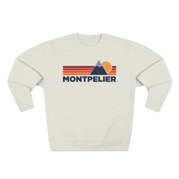 Premium Montpelier, Vermont Mountain Lines Graphic Sweatshirt