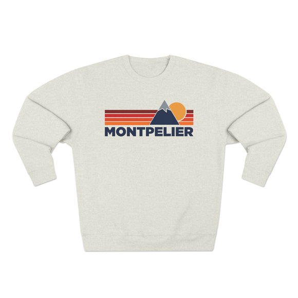 Premium Montpelier, Vermont Mountain Lines Graphic Sweatshirt
