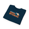 Wyoming Toddler Sweatshirt - Retro Mountain Wyoming Toddler Crewneck Sweatshirt