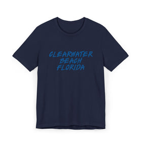 Buy navy Clearwater Beach T-Shirt | 100% Cotton Retro Florida Tee